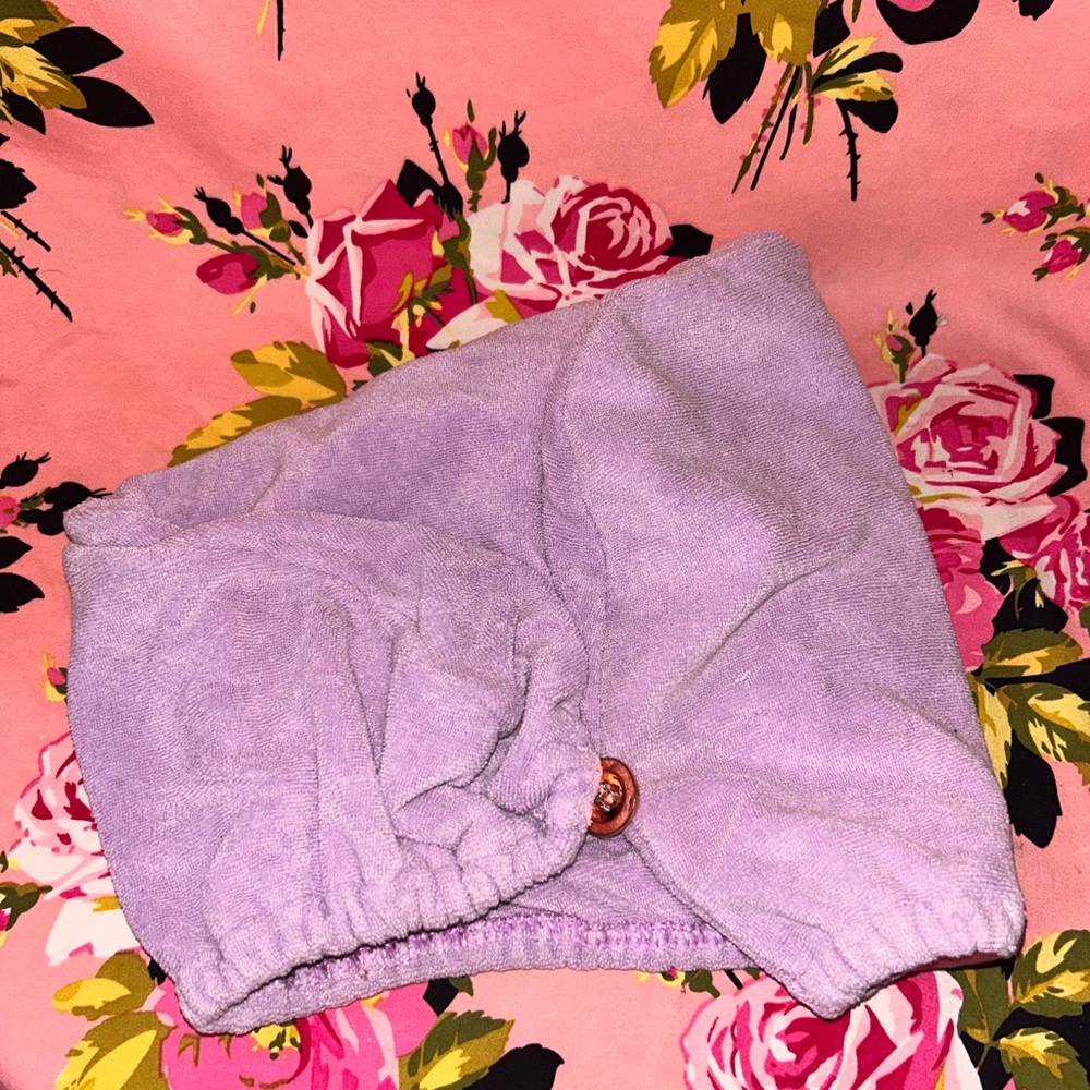 Kitsch lavender microfiber hair drying towel blonde gentle fragile spa wrap
